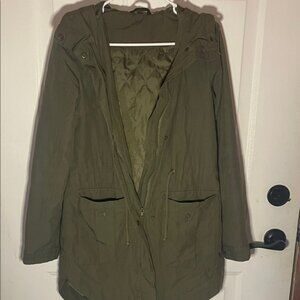 H&M Olive Green Utility Jacket Women